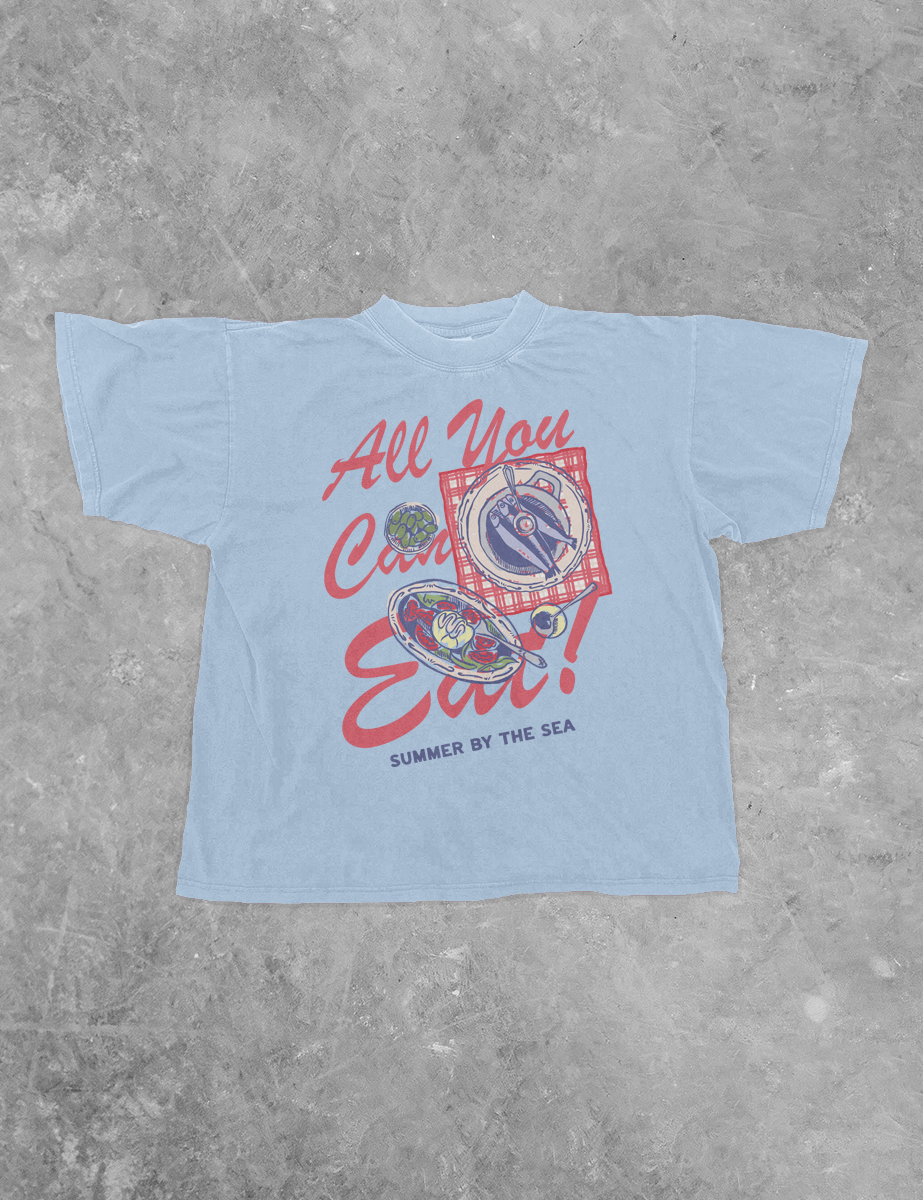 Underground Original Design: All You Can Eat, Summer BC Boxy Cotton T-Shirt