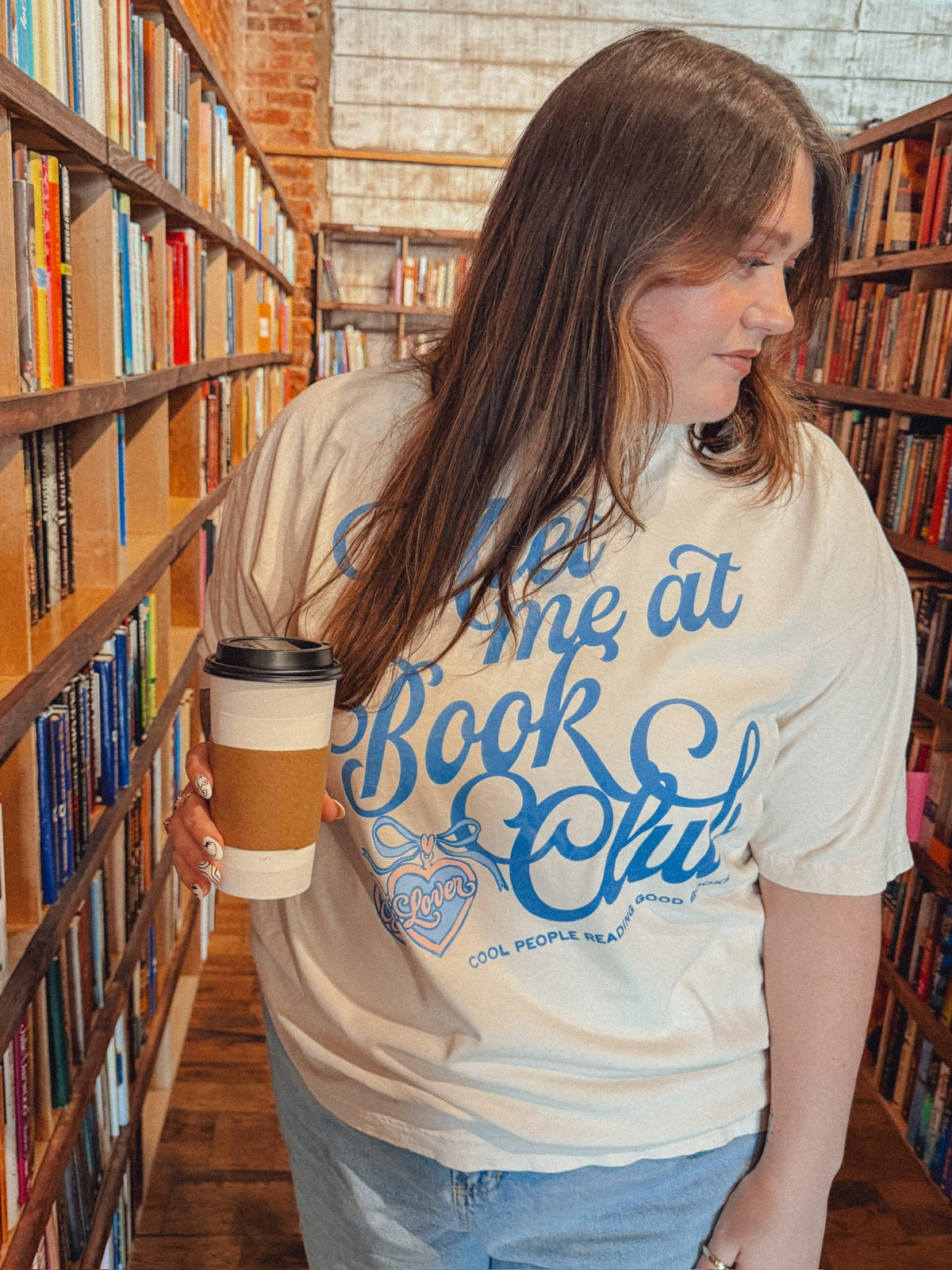 Underground Original Design: Meet Me at Book Club Boxy Cotton T-Shirt