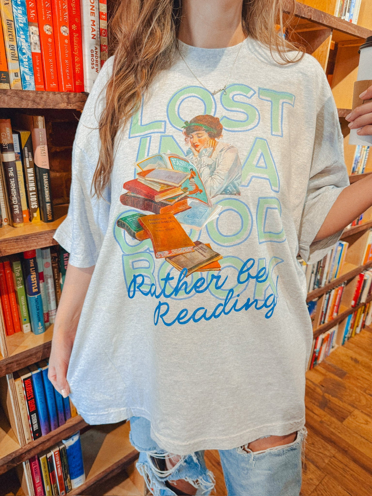 Underground Original Design: Lost in a Good Book Boxy Cotton T-Shirt