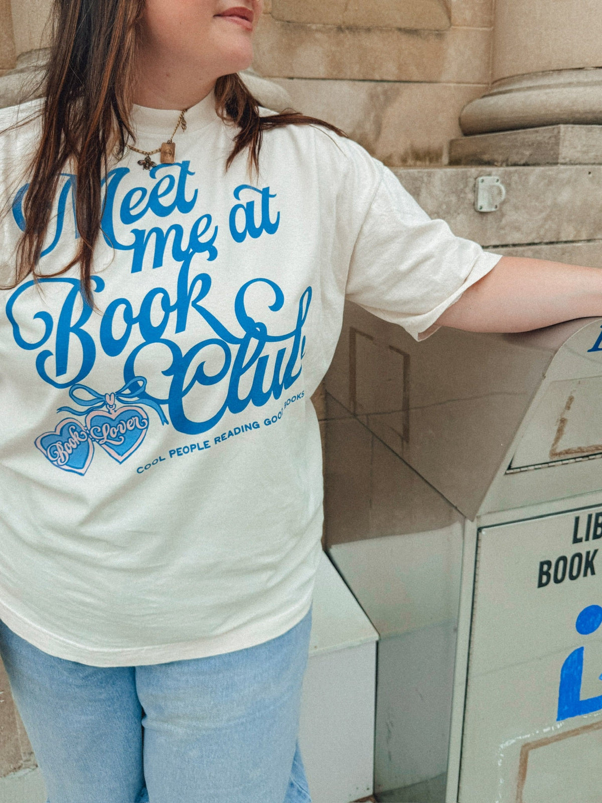 Underground Original Design: Meet Me at Book Club Boxy Cotton T-Shirt