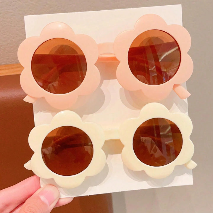 2Pcs Cute Fashion Sunflower Kids Fashion Glasses Protection Eyewear