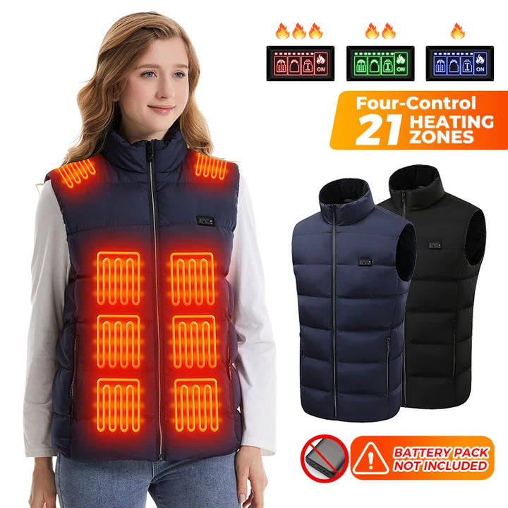 USB Heated Vest — 21 Areas