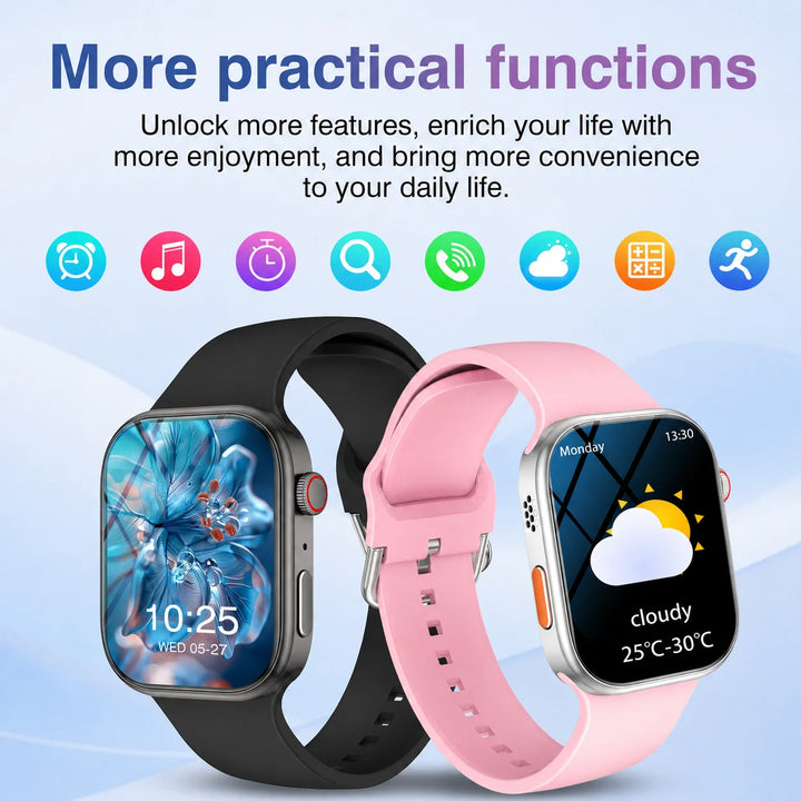 2026 New Smart Watch, Wireless Call, Outdoor Fitness Tracker, Sports Mode, Steps, Sedentary Reminder, Music Control, Suitable for Android & Iphone,Christmas/New Year/Birthday Watch Gifts