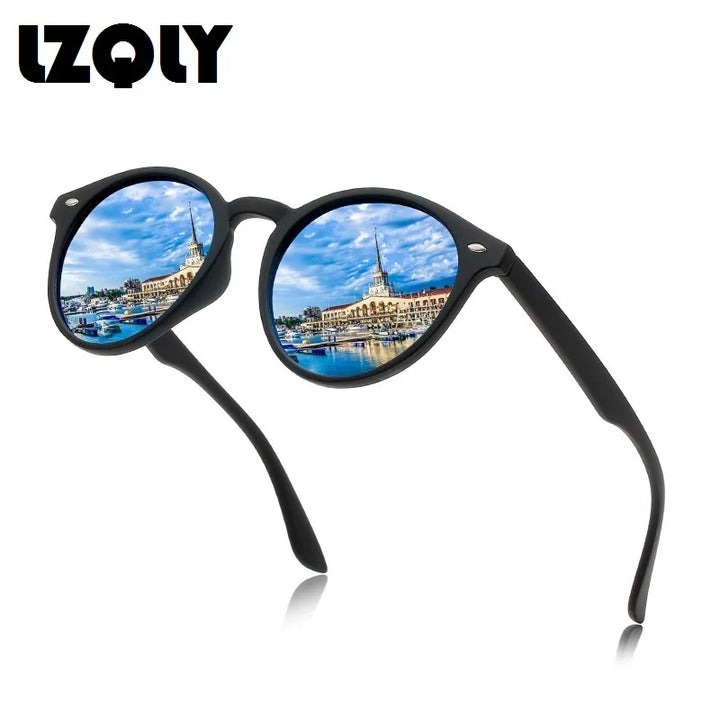 Fashion Round Sunglasses Men Women Classic Vintage Black Driving Sun Glasses Circle Oval Designer Retro Sunglass