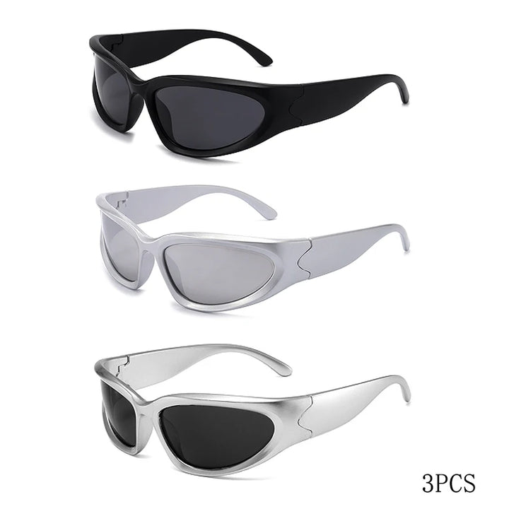 1/3PCS New Outdoor Y2k Sunglasses Men And Women Sports Cycling Glasses Uv400 Windproof Eyewear
