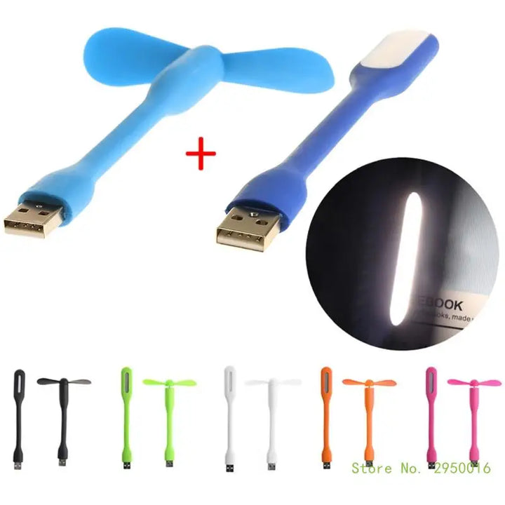 USB Fan and LED Light Set