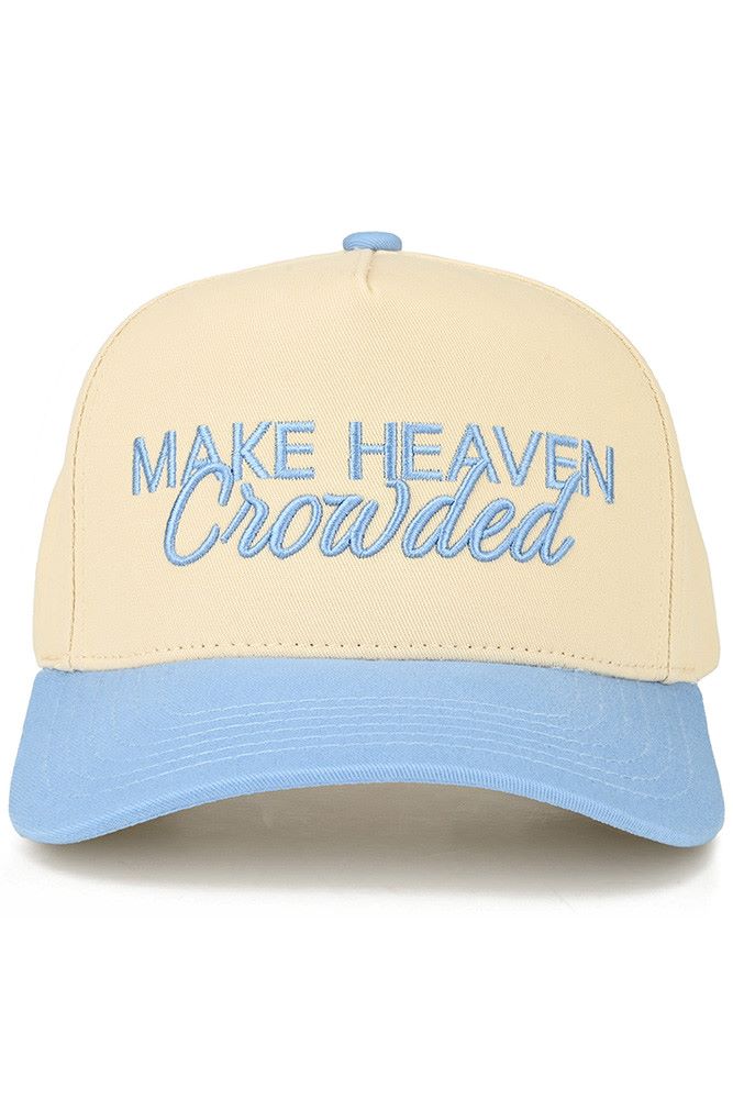 C.C MAKE HEAVEN CROWDED Letter Embroidered Trucker Hat
