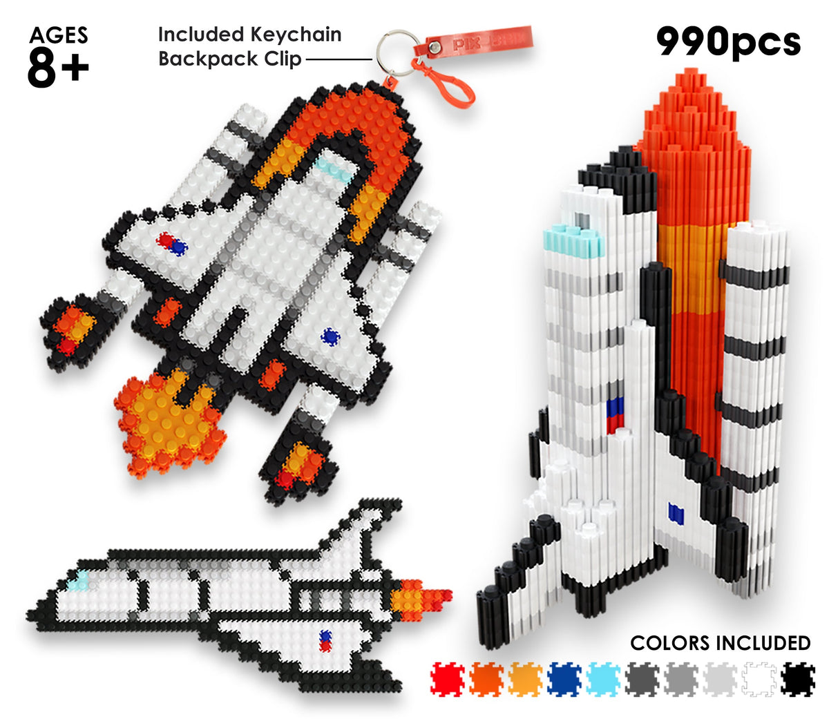 Pix Brix Space Bottle – Space Shuttle Set