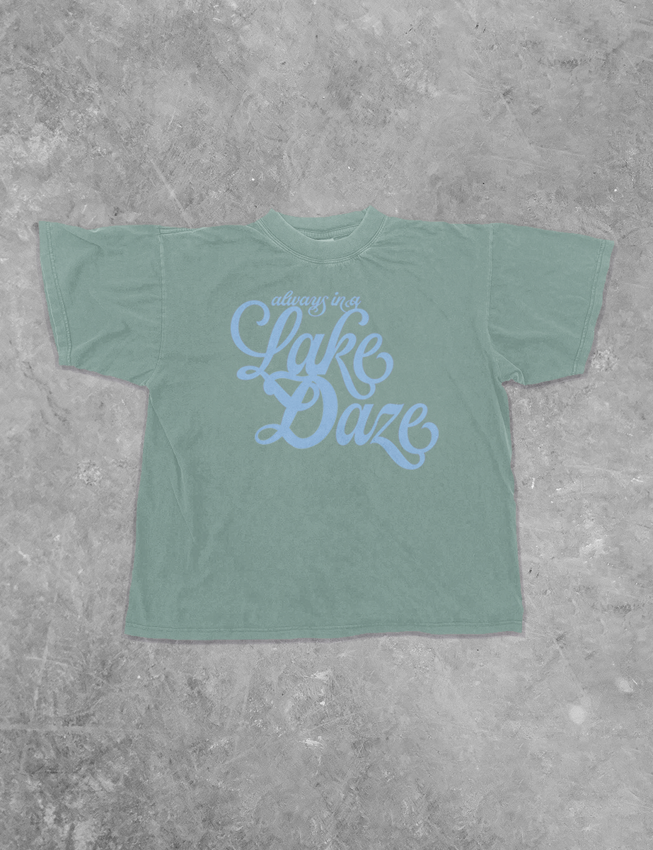 Underground Original Design: Always in a Lake Daze, Summer Boxy Cotton T-Shirt