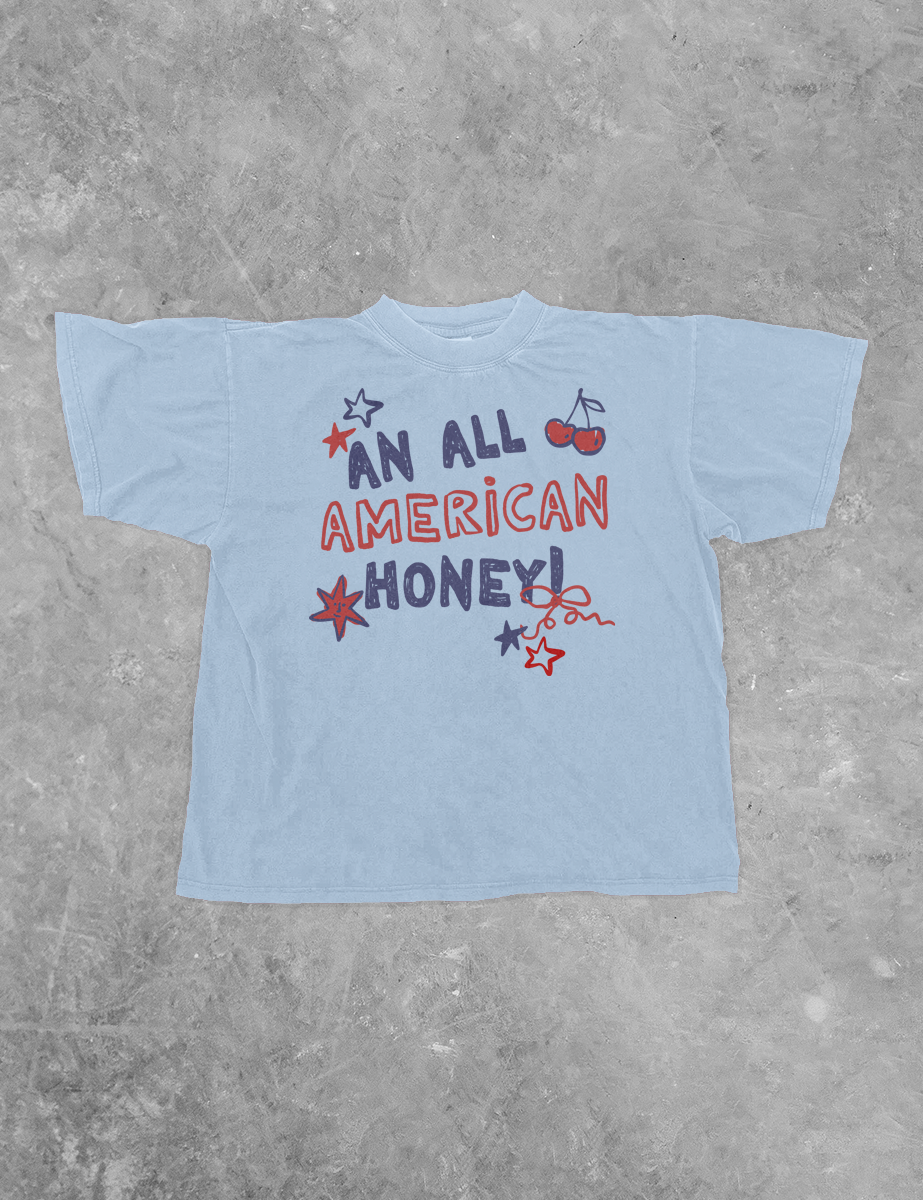 Underground Original Design: All American Honey, Summer BC Boxy Cotton T-Shirt