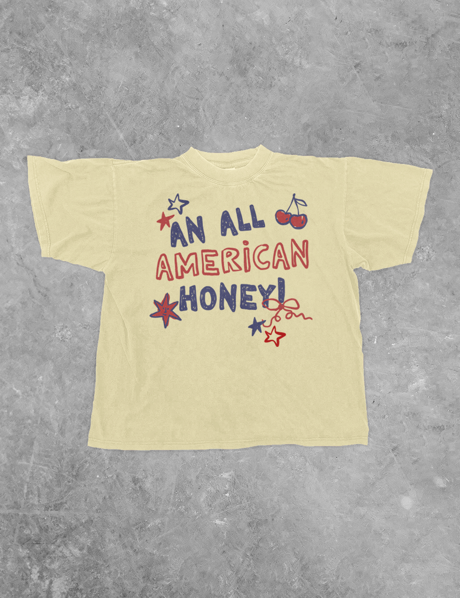 Underground Original Design: All American Honey, Summer BC Boxy Cotton T-Shirt