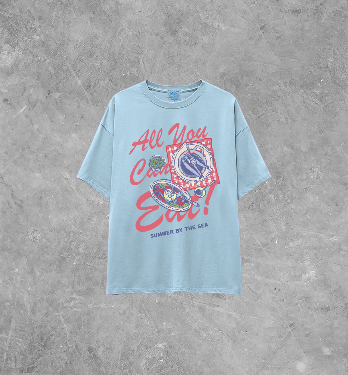 All You Can Eat, Seafood Lightweight M&O Cotton T-Shirt