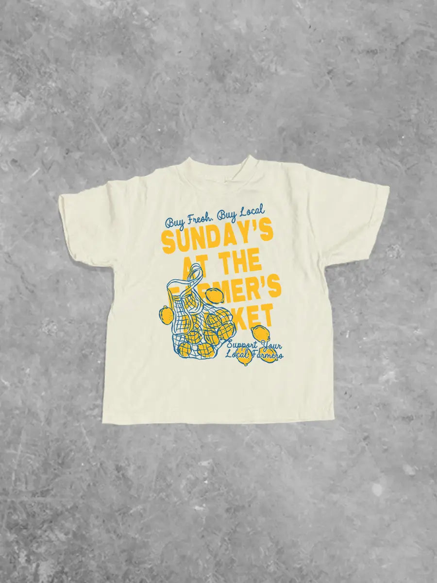Underground Original Design: * KIDS * Sunday's at the Farmers Market, Kids Boxy T-Shirt