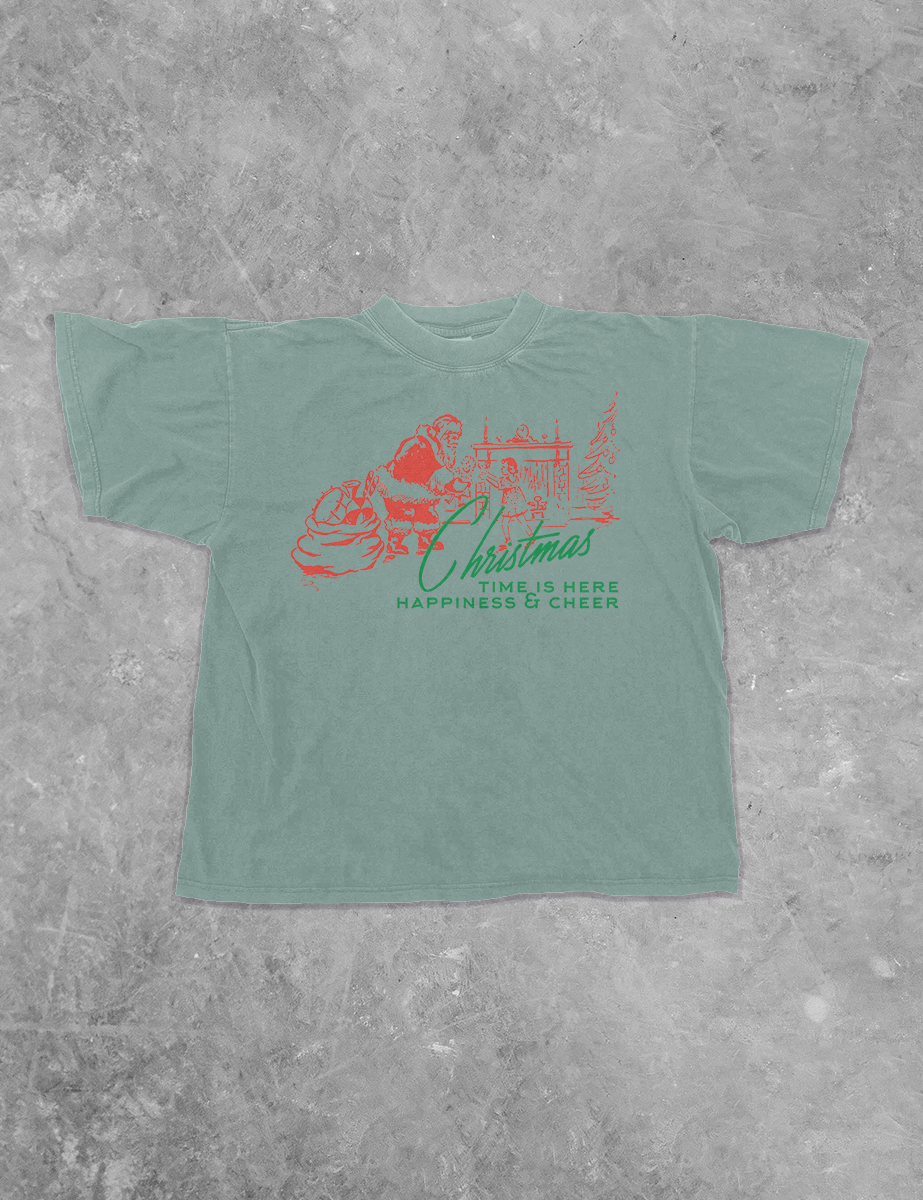 Underground Original Design: Christmas Time is Here Boxy Cotton Vintage T-Shirt