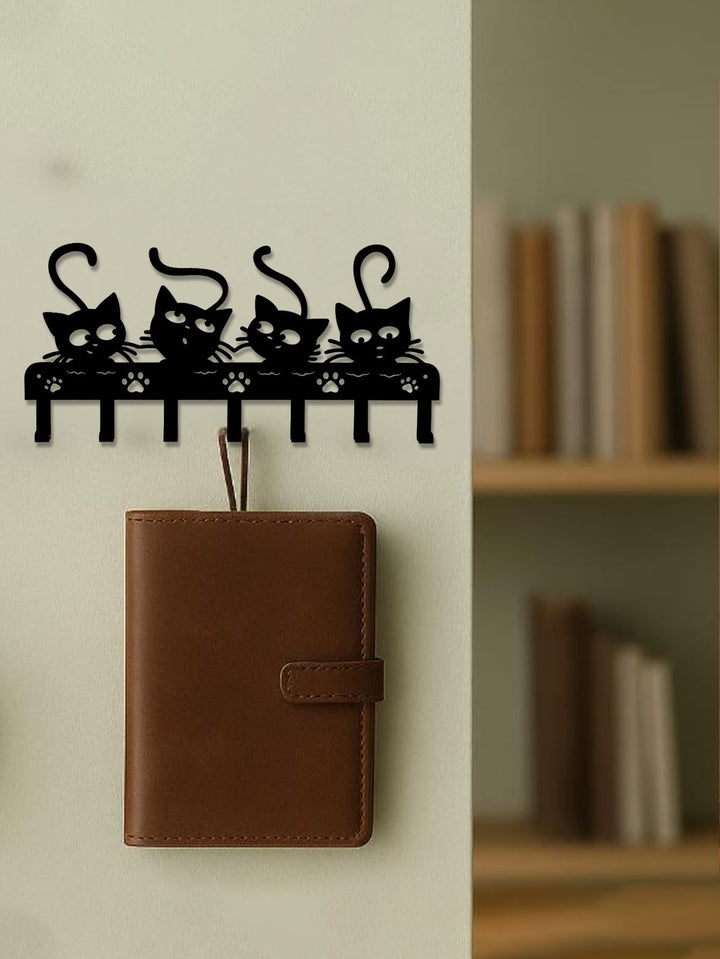 Black Cat Wall Key Holder