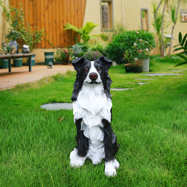 Border Collie Garden Welcome Statue