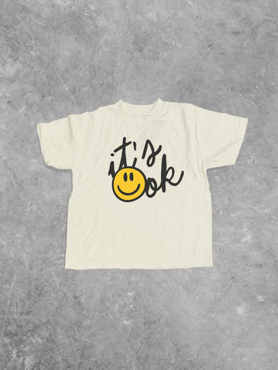 Underground Original Design: * KIDS * It's Ok Smile Boxy Cotton Kids T-Shirt