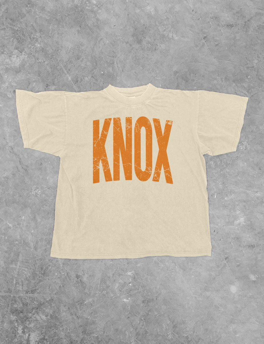 Underground Original Design: KNOX (Orange) Tennessee Boxy Cotton T-Shirt