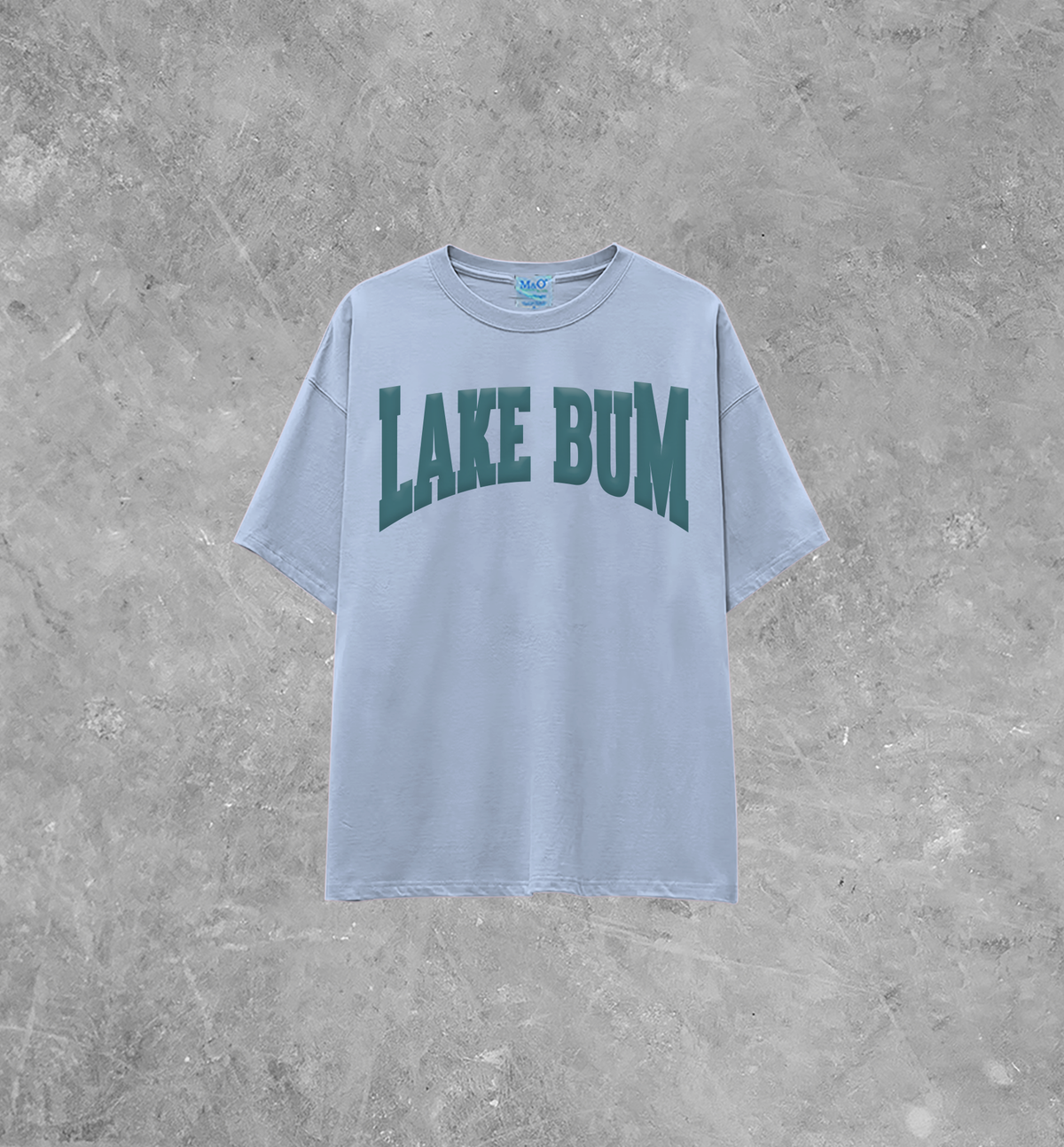 Underground Original Design: Lake Bum, PUFF Summer Lightweight M&O Cotton T-Shirt