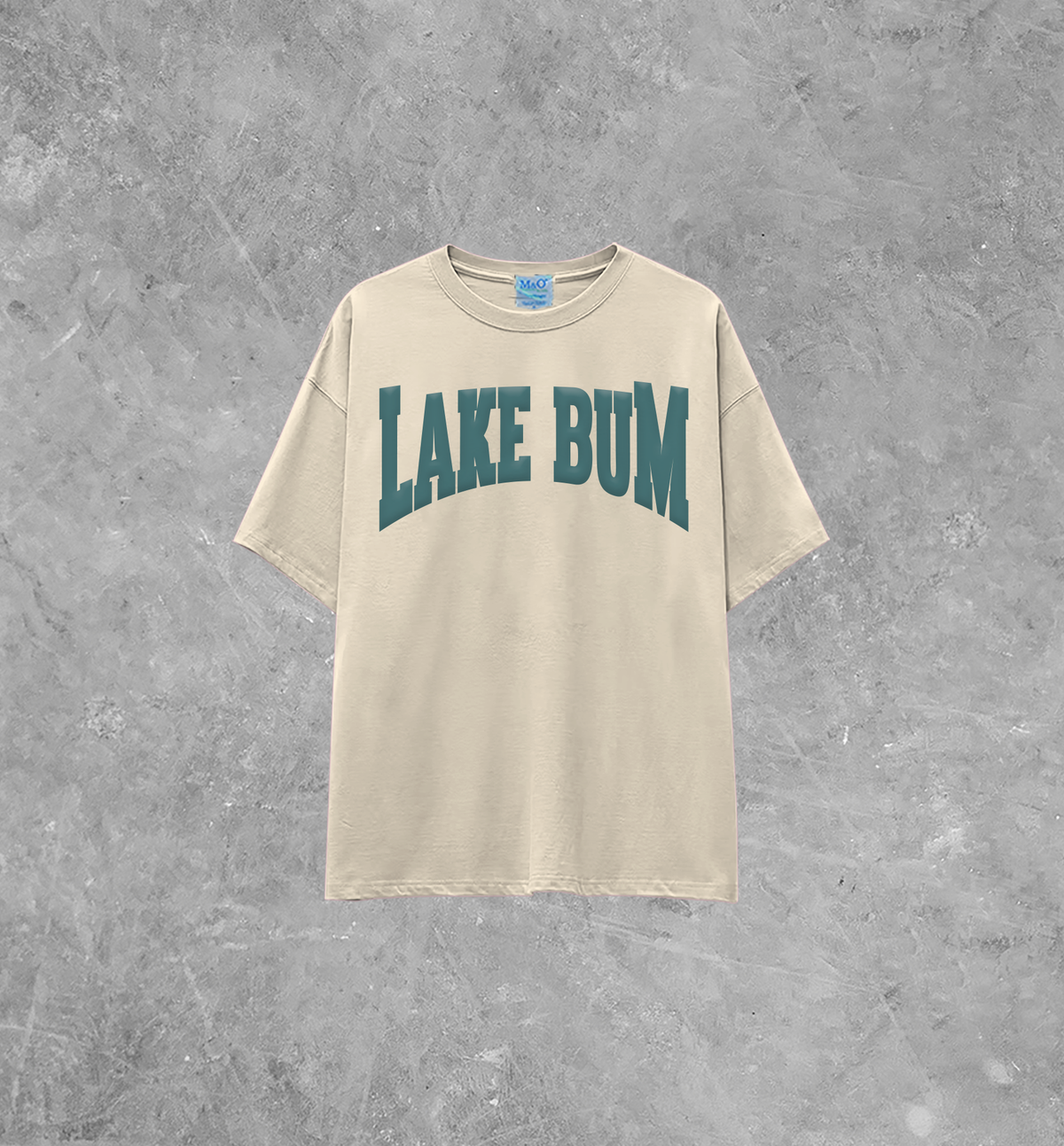 Underground Original Design: Lake Bum, PUFF Summer Lightweight M&O Cotton T-Shirt