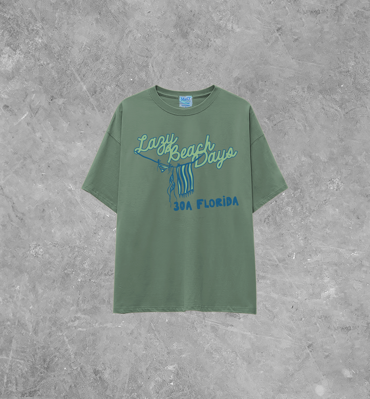 Underground Original Design: Lazy Beach Days, 30A Lightweight M&O Cotton T-Shirt