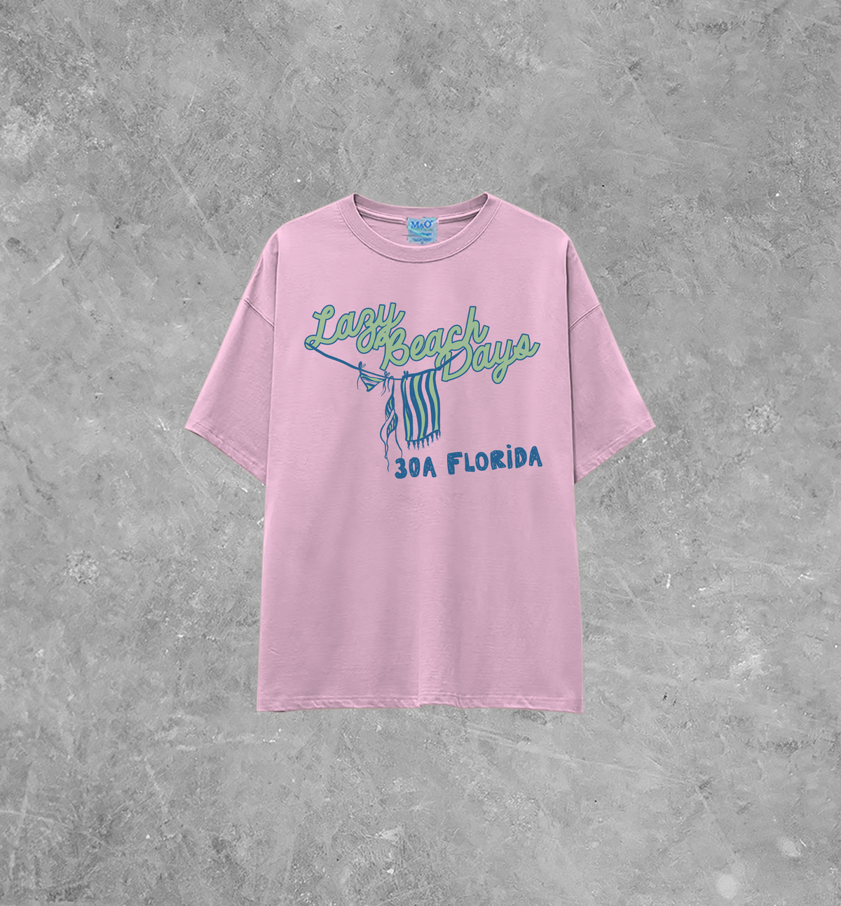 Underground Original Design: Lazy Beach Days, 30A Lightweight M&O Cotton T-Shirt
