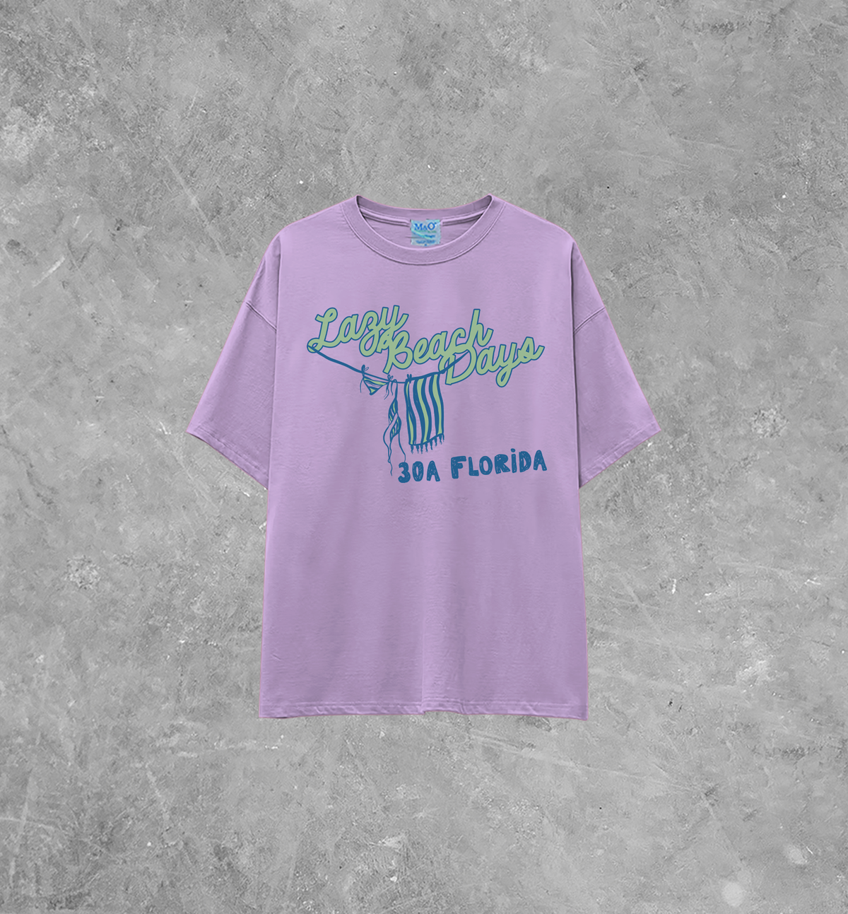 Underground Original Design: Lazy Beach Days, 30A Lightweight M&O Cotton T-Shirt
