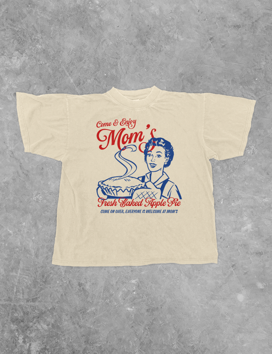 Underground Original Design: Mom's Apple Pie, Mother's Day Boxy Cotton T-Shirt