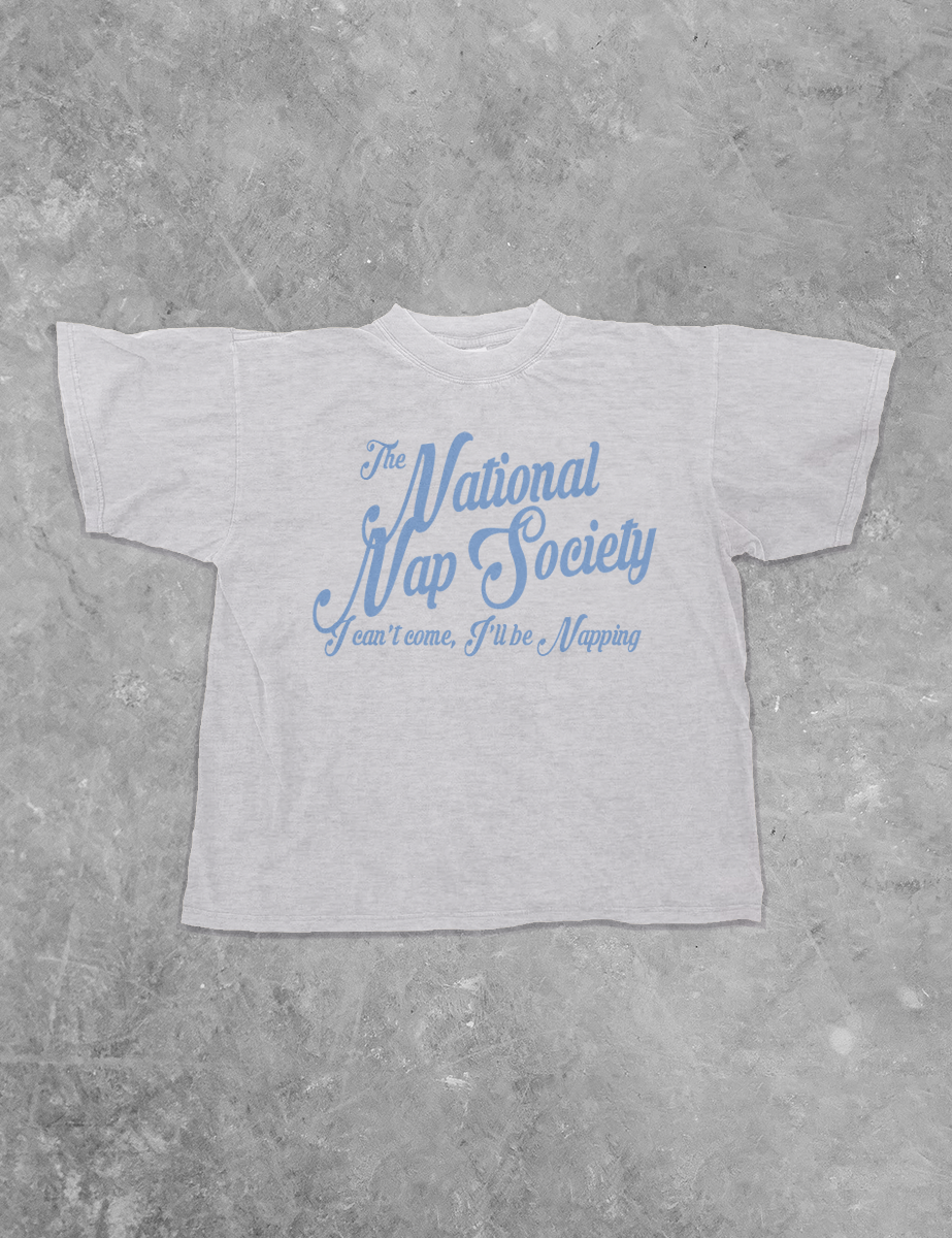 Underground Original Design: National Nap Society, Lifestyle Boxy Cotton T-Shirt