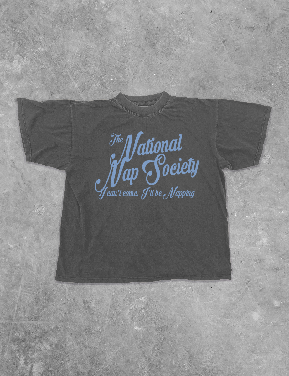 Underground Original Design: National Nap Society, Lifestyle Boxy Cotton T-Shirt