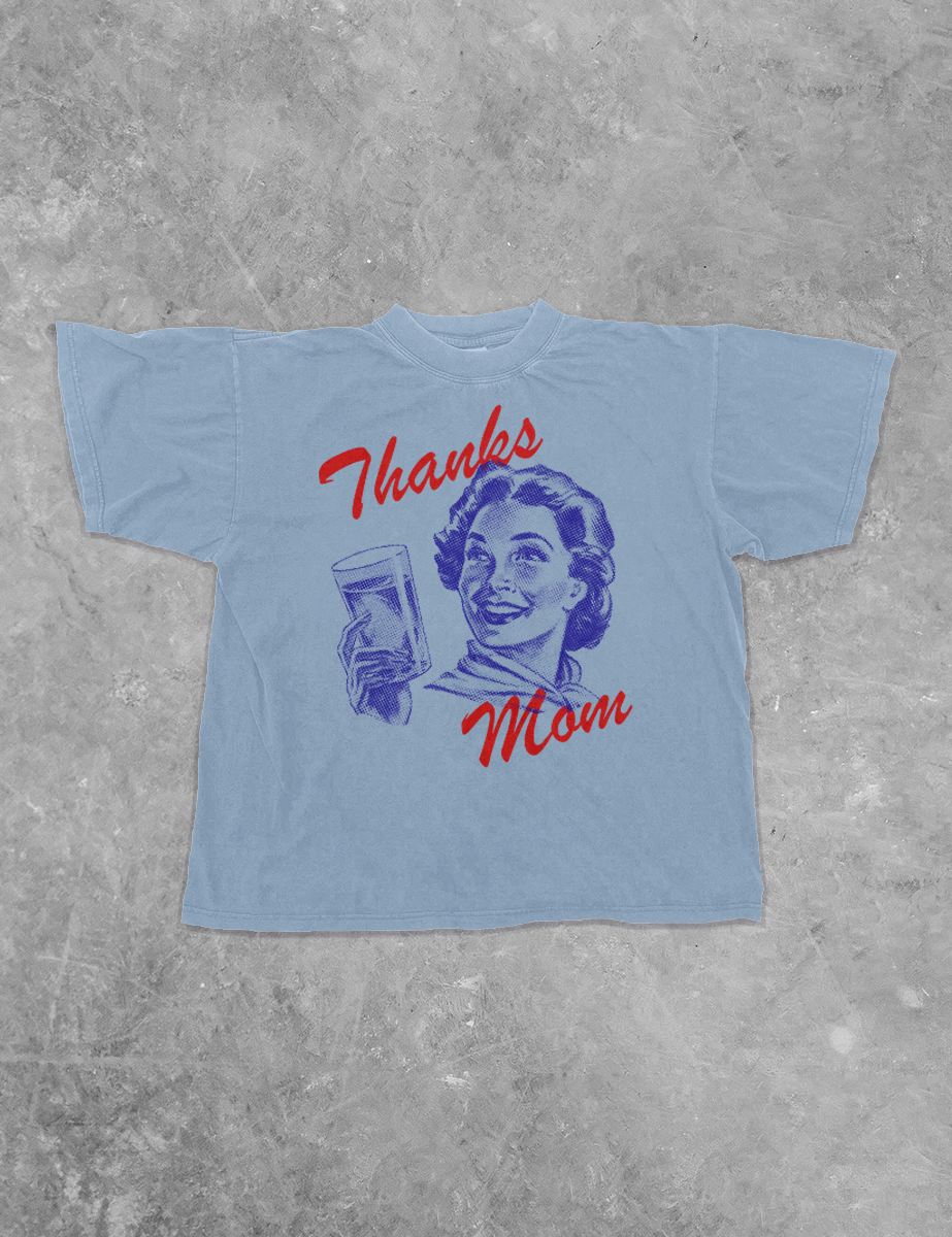 Underground Original Design: Thanks Mom, Mother's Day Boxy Cotton T-Shirt