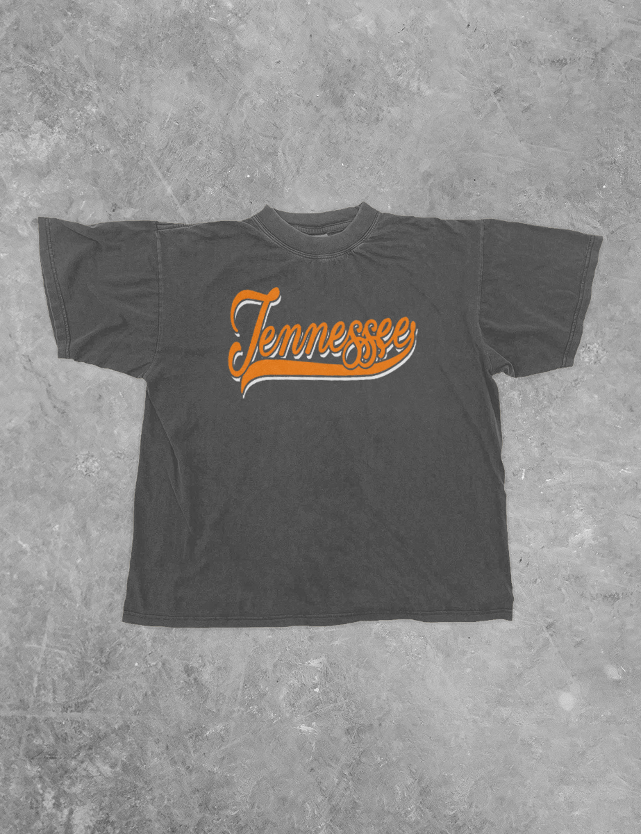 Underground Original Design: Tennessee Script Boxy Cotton T-Shirt
