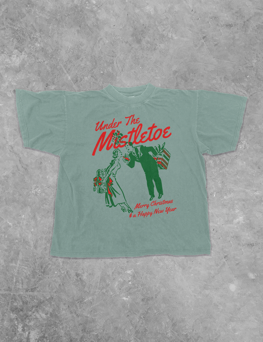 Underground Original Design: See You under the Mistletoe, Holiday Boxy Cotton T-Shirt