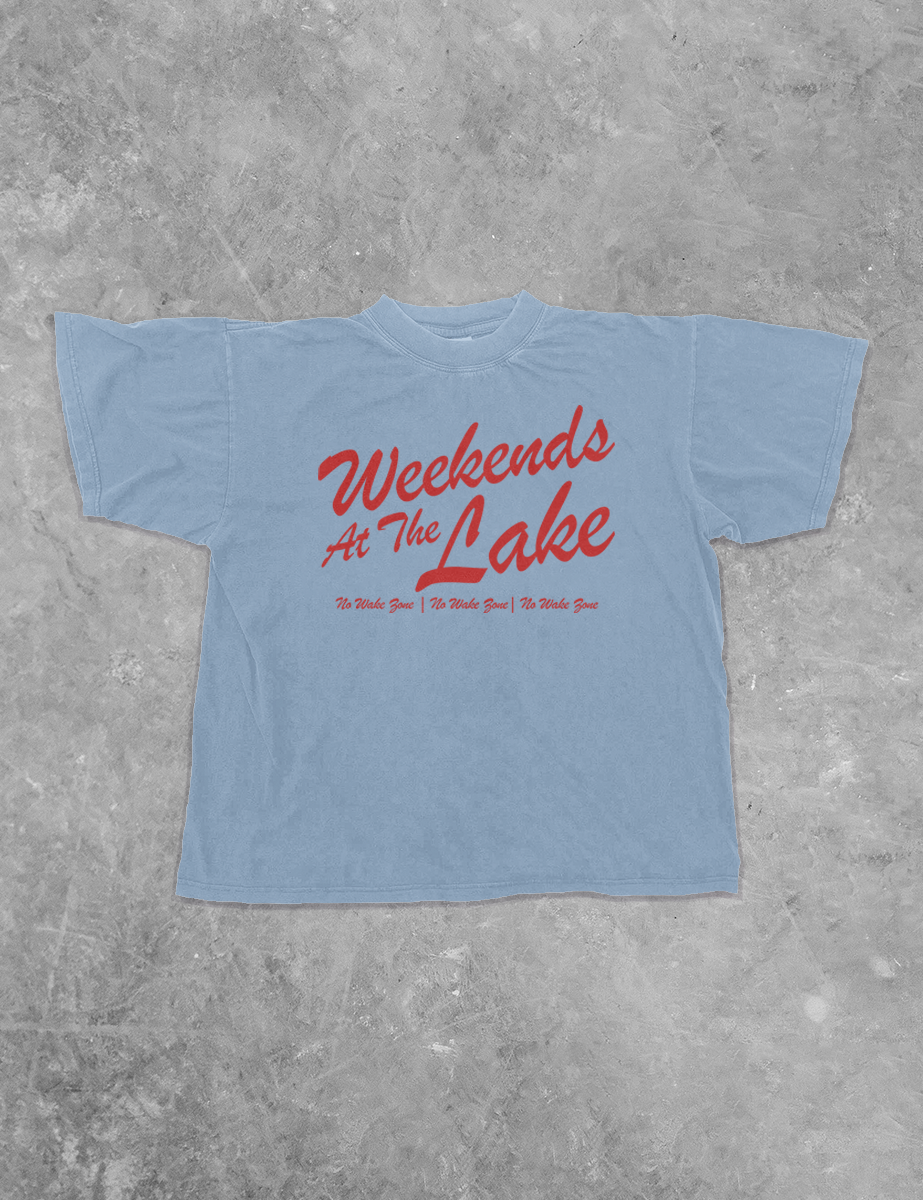 Underground Original Design: Weekends At The Lake, Summer Boxy Cotton T-Shirt