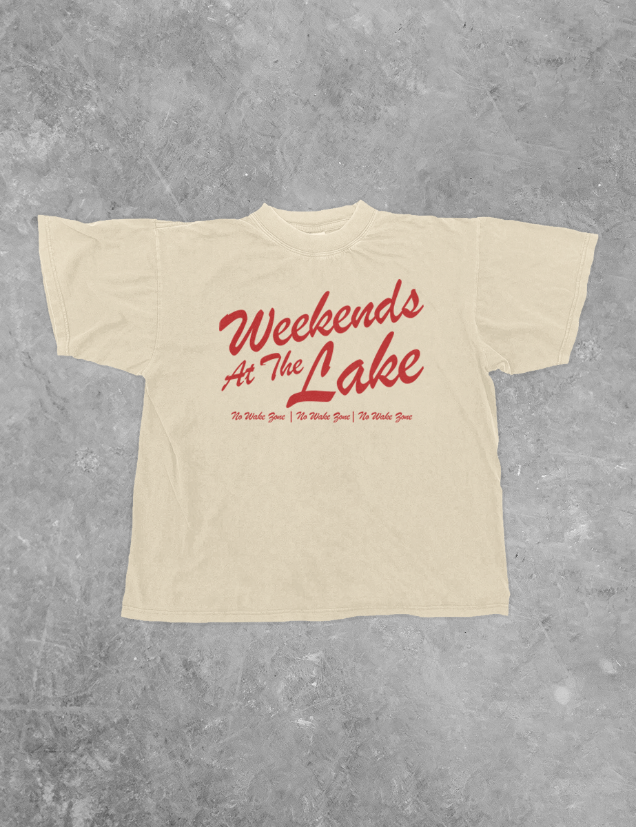 Underground Original Design: Weekends At The Lake, Summer Boxy Cotton T-Shirt