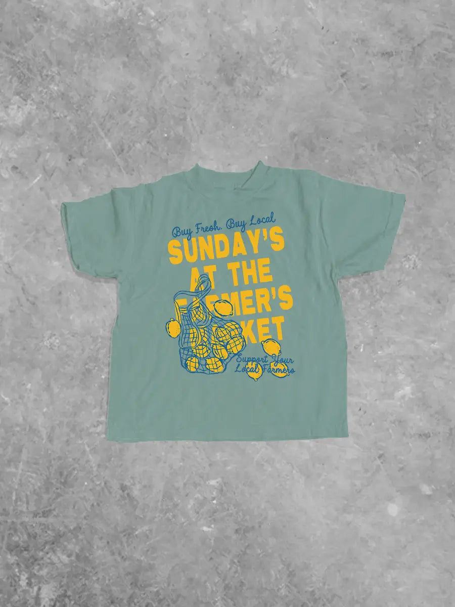 Underground Original Design: * KIDS * Sunday's at the Farmers Market, Kids Boxy T-Shirt