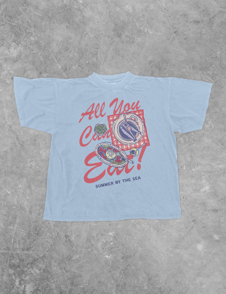 Underground Original Design: All You Can Eat,  Summer BC Boxy Cotton T-Shirt