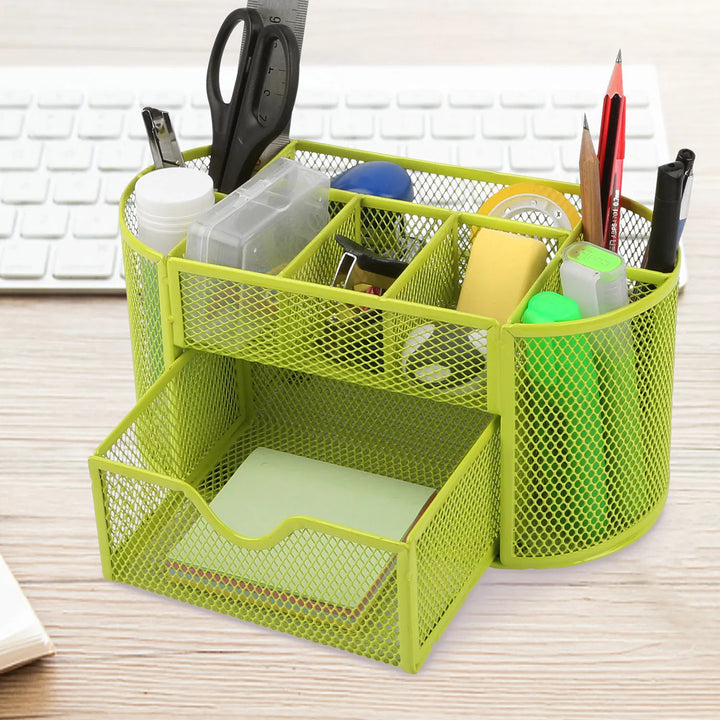 9-Compartment Mesh Desk Organizer