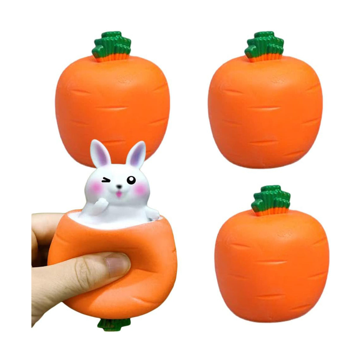Carrot Bunny Squeeze Toys (4-Pack)