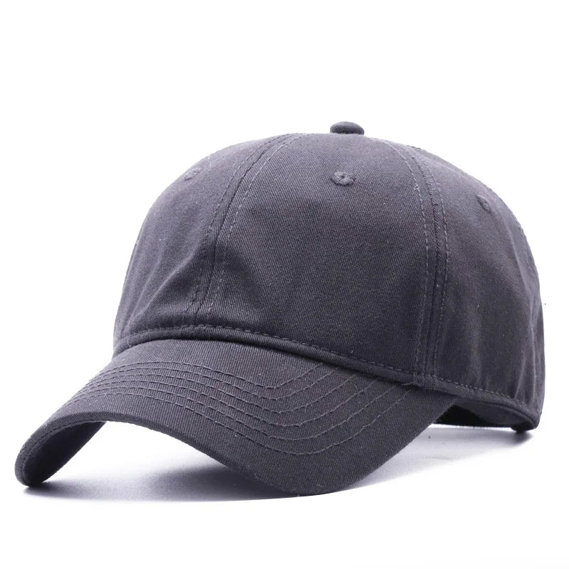 Cotton Wash Soft Top Plus Size Baseball Cap for Big Head Man Woman Large Snapback Hat Adult Blank Sport Sun Caps55-60cm 60-65cm