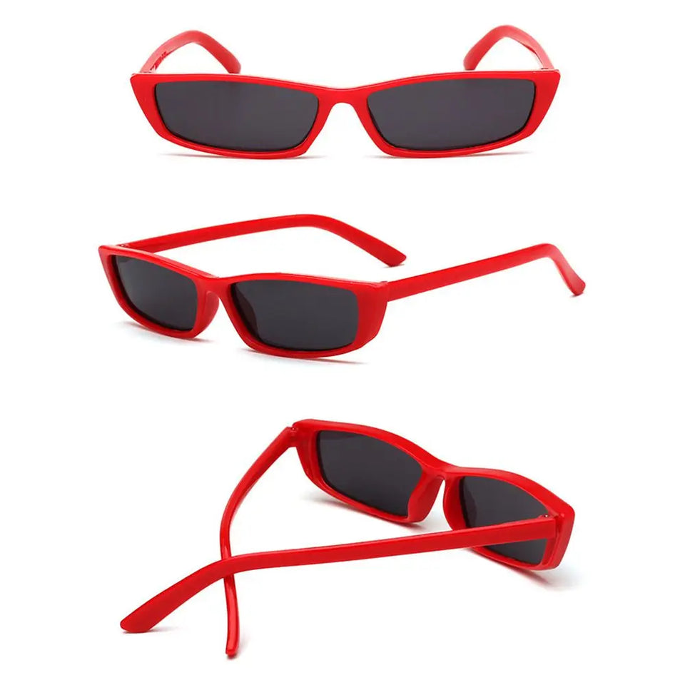 1PC Small Rectangle Sunglasses Women Retro Brand Designer Sun Glasses Vintage Square Narrow Frame Eyewear Female UV400 Shades