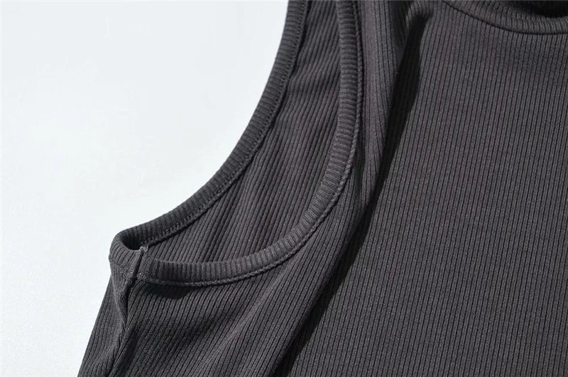 Women's High-Neck Crop Tank Top