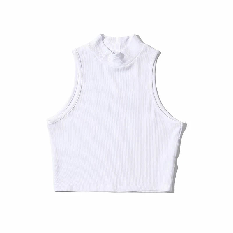 Women's High-Neck Crop Tank Top