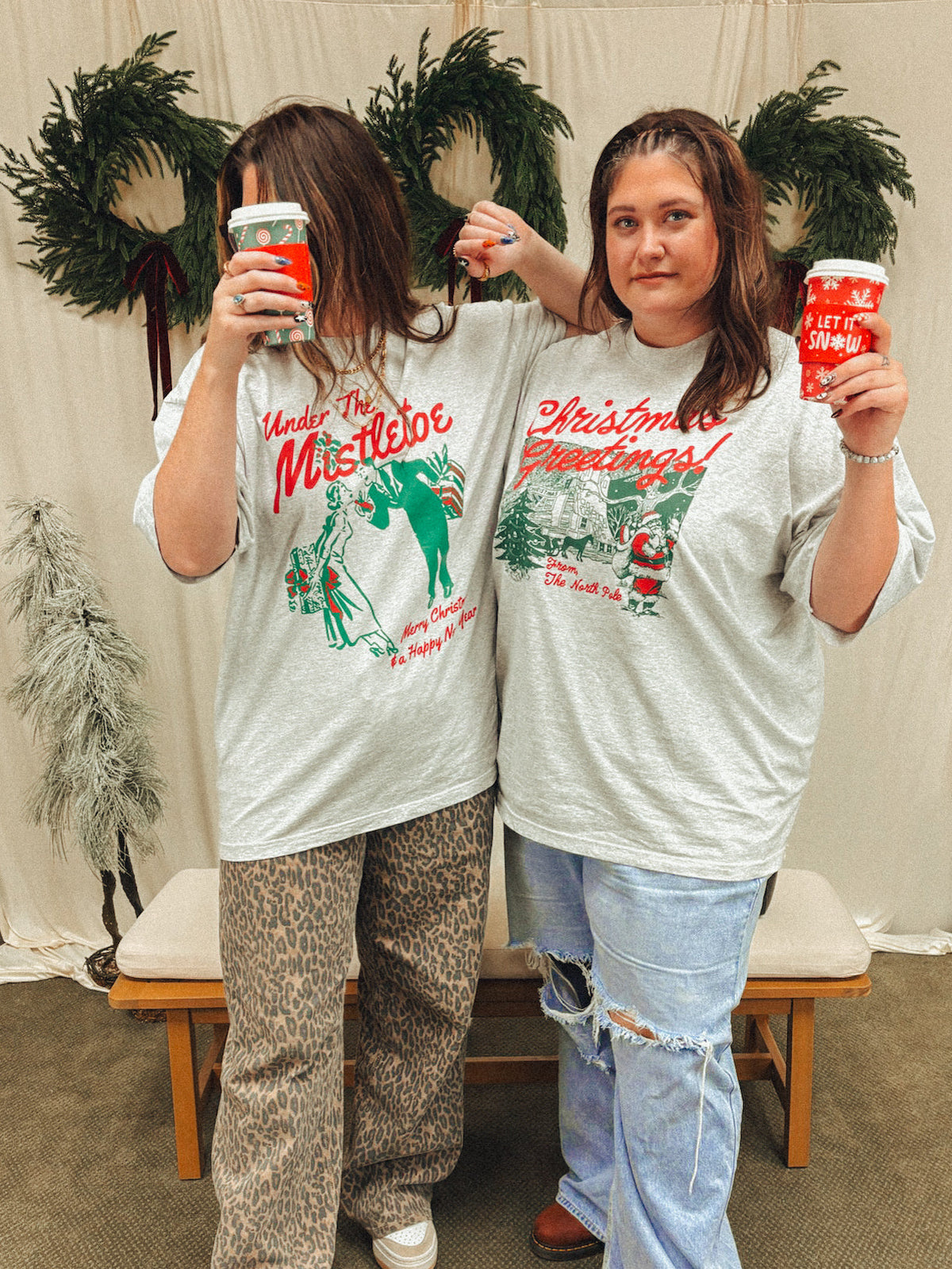 Underground Original Design: See You under the Mistletoe, Holiday Boxy Cotton T-Shirt