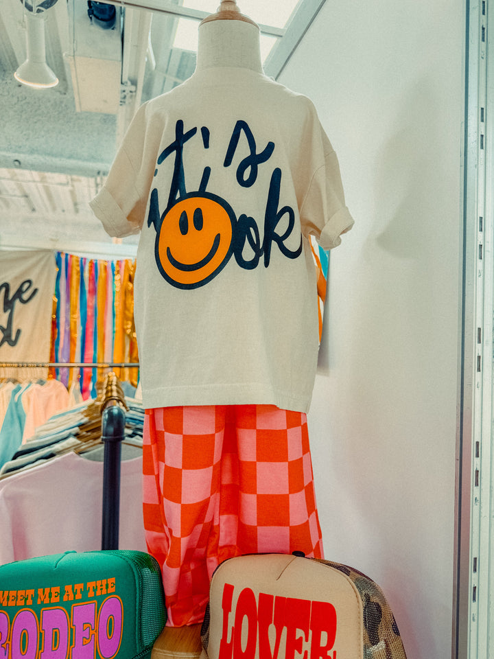 Underground Original Design: * KIDS * It's Ok Smile Boxy Cotton Kids T-Shirt