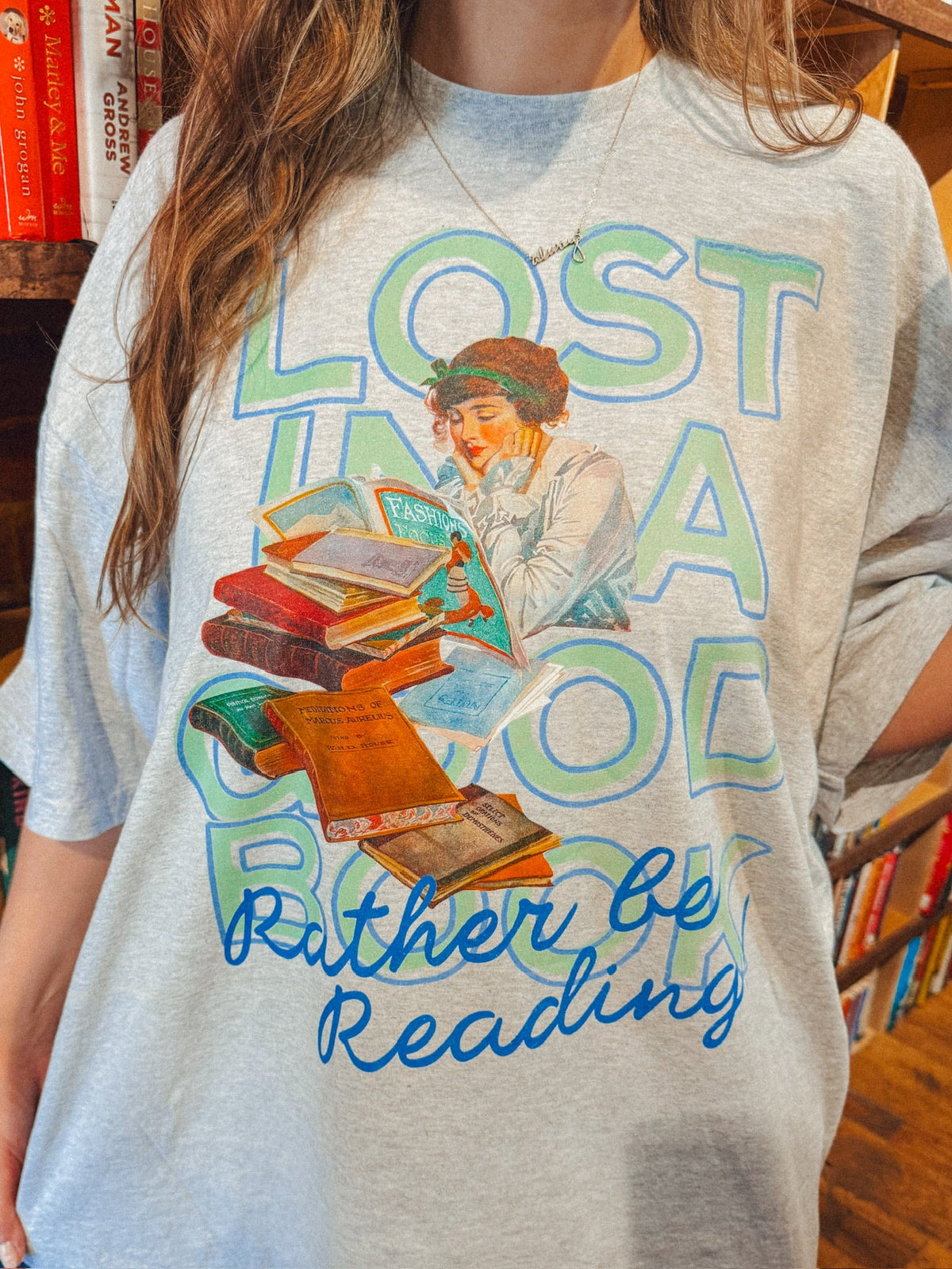 Underground Original Design: Lost in a Good Book Boxy Cotton T-Shirt