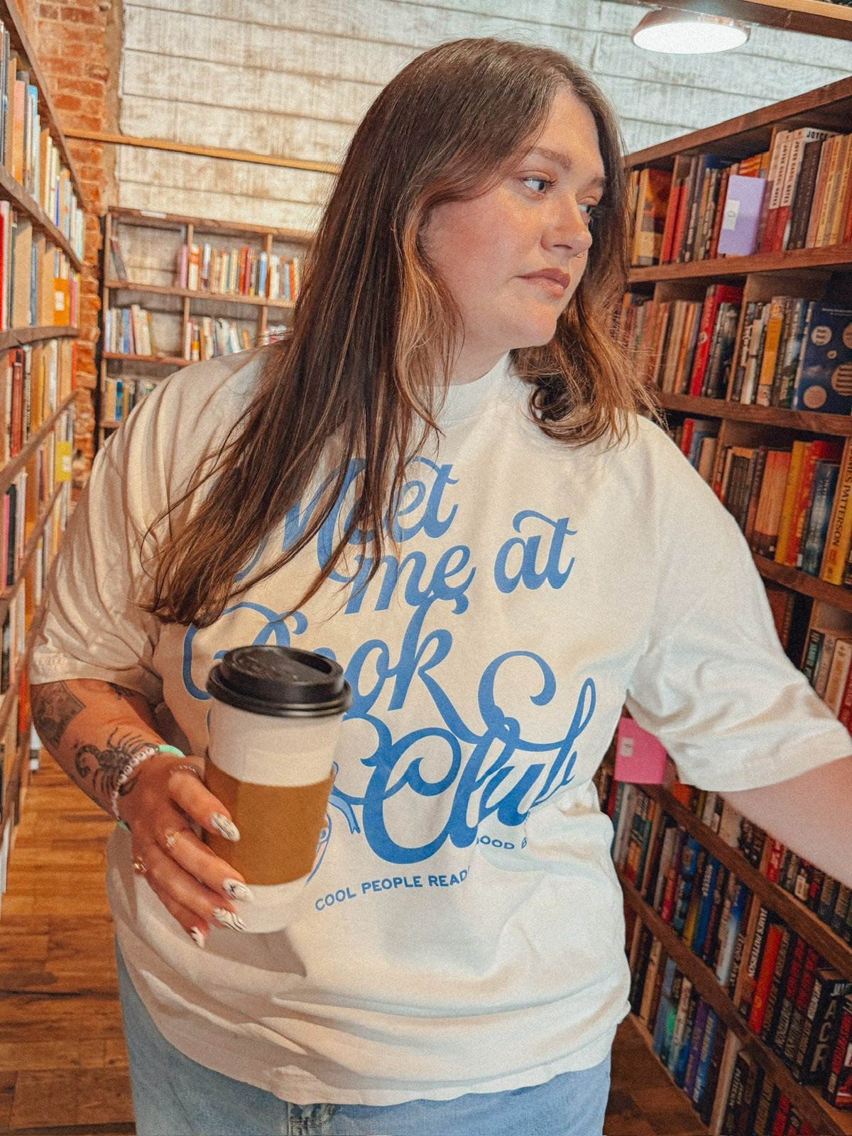 Underground Original Design: Meet Me at Book Club Boxy Cotton T-Shirt