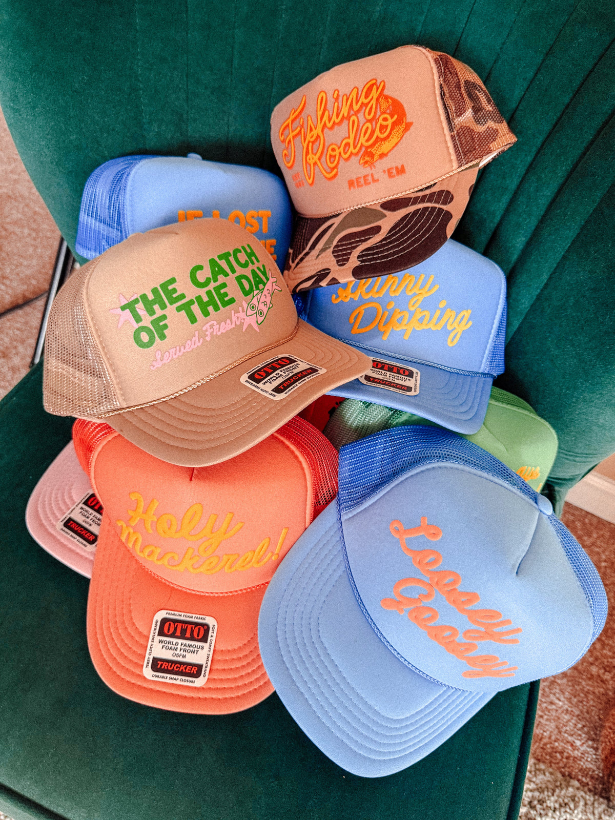 Underground Original Design: Fishing Rodeo,Country  Western Trucker Hat