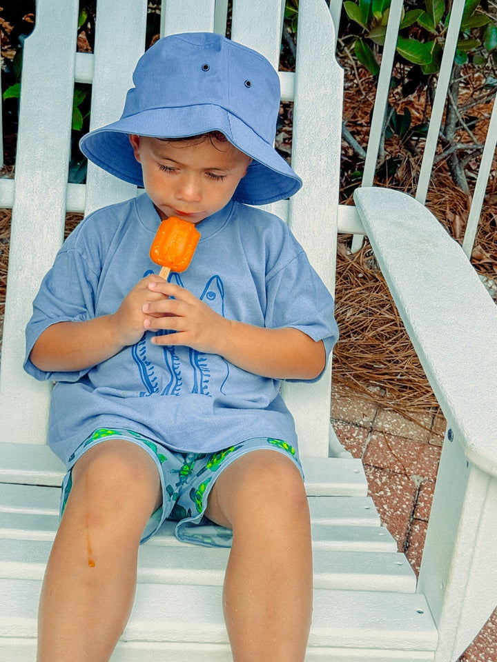 Underground Original Design: * KIDS * Summer Three Little Fish Boxy Kids T-Shirt