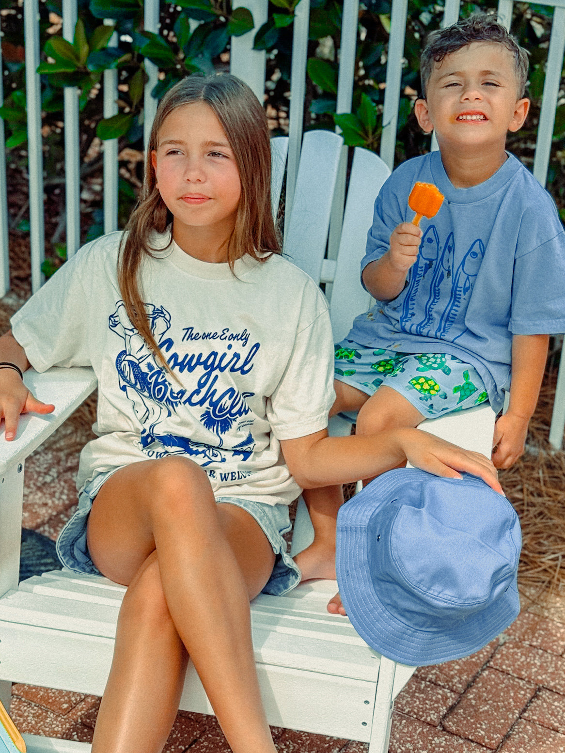 Underground Original Design: * KIDS * Summer Three Little Fish Boxy Kids T-Shirt
